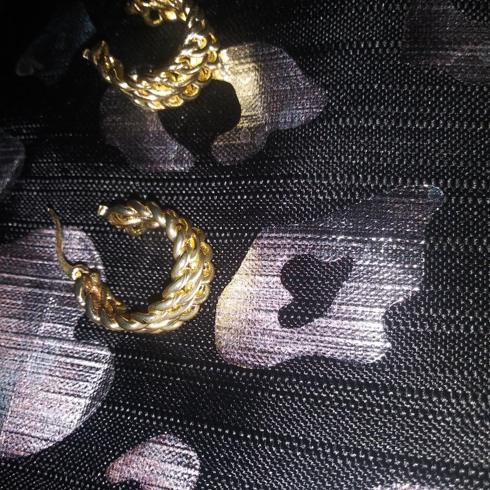 Small Twisted Hoops - Picture 3 of 3